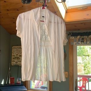 Sheer white cardigan